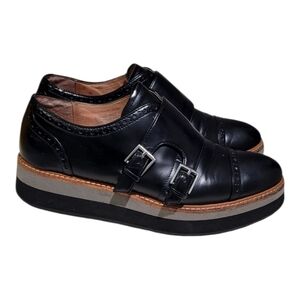 Halogen Black Mara Buckle Loafers Size 8-1/2